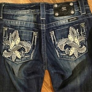 Absolutely Gorgeous Miss Me Boot Cut Jeans With Embellished Pockets